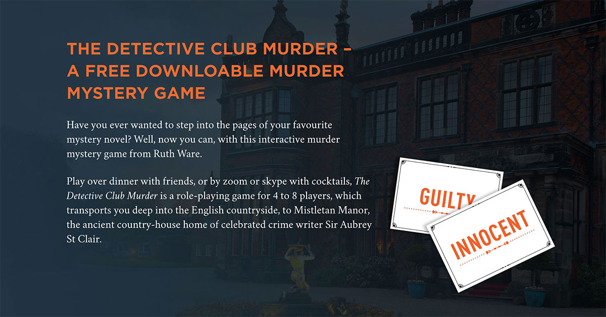 Murder Mystery Party Game - Ruth Ware